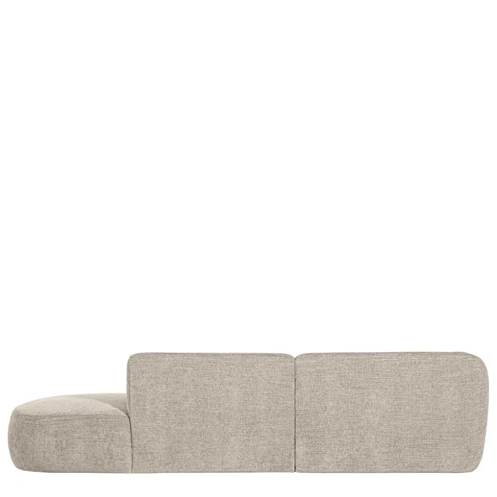 Ecksofa in Beige Webstoffbezug - Mauricios