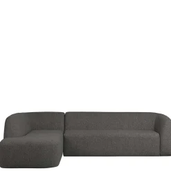 Ecksofa in Schwarzgrau Chenille - Barat