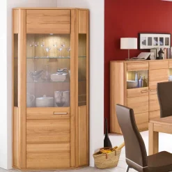 Eckvitrine Athias aus Kernbuche