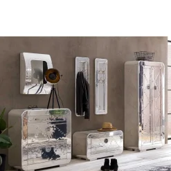 Edle Design Flurmöbel in Silber - Pilot (sechsteilig)