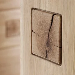 Edle Wohnwand mit 320cm Breite Pontros in Eiche Bianco teilmassiv (vierteilig)