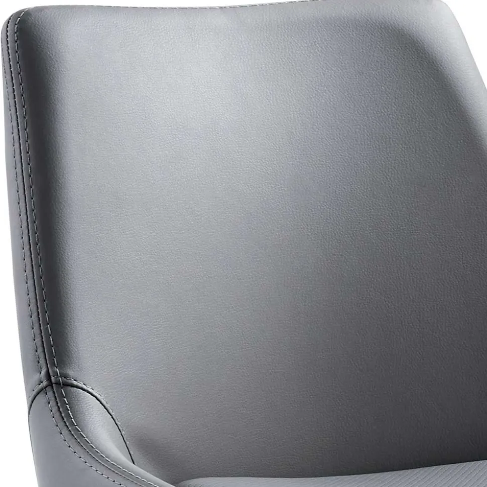 Edler Barstuhl aus Kunstleder in Grau - Viralus