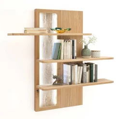 Eiche Bianco Wohnwand Set 320cm - Crokas (dreiteilig)