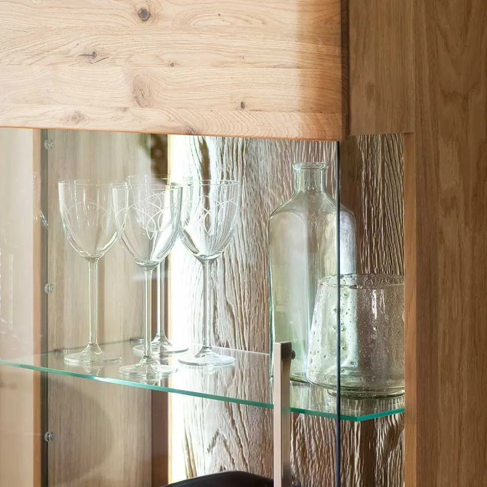 Eiche Bianco Wohnwand Set 320cm - Crokas (dreiteilig)