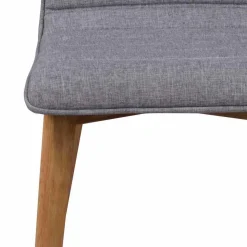 Eiche Esstisch & Stühle Grau - Number (siebenteilig)