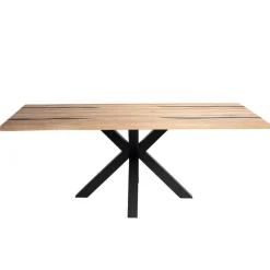 Eiche Esszimmertisch mit Epoxid-Harz-Einlagen - Slavidra