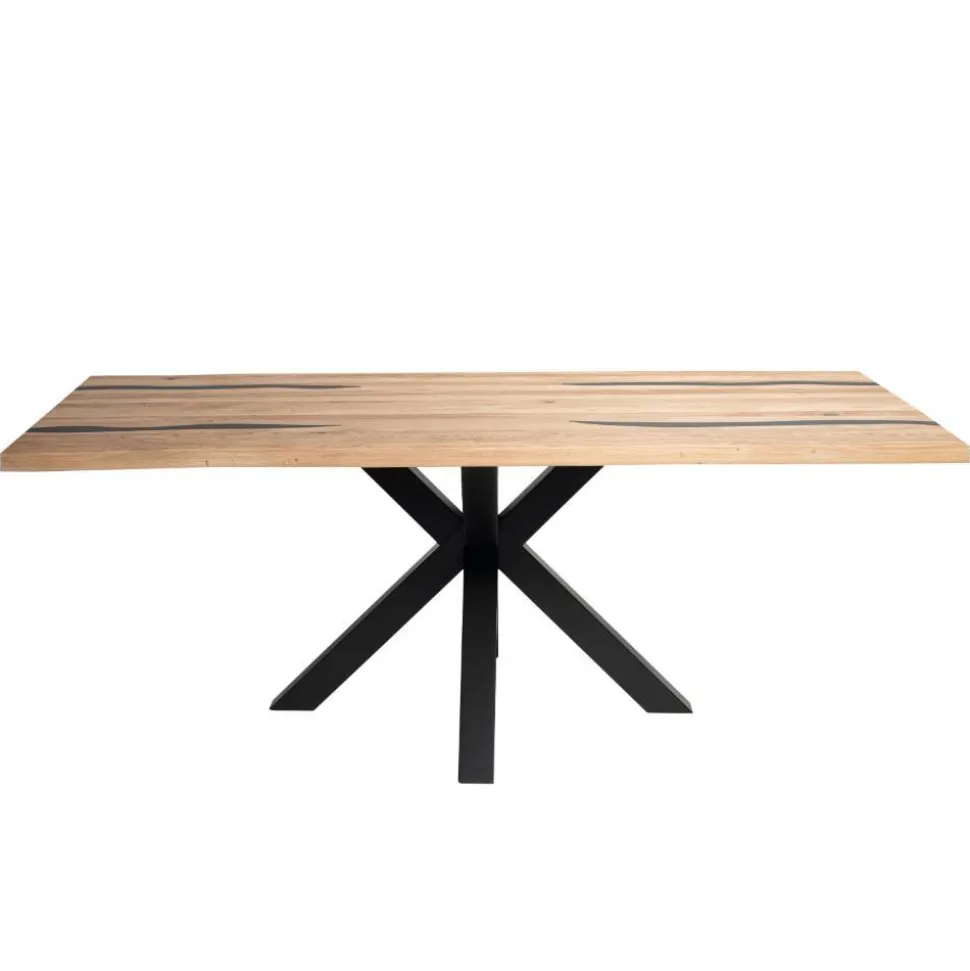 Eiche Esszimmertisch mit Epoxid-Harz-Einlagen - Slavidra