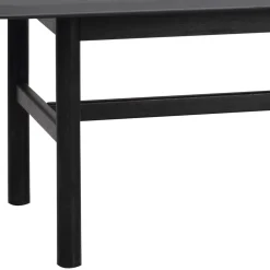 Eiche Massivholz Couchtisch in Schwarz - Gracey