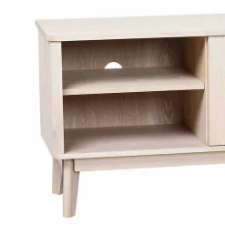 Eiche Massivholz TV Schrank in White Wash - Navassa