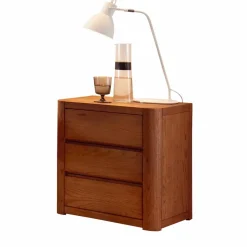 Eiche Nachtkommode Chestra mit drei Schubladen