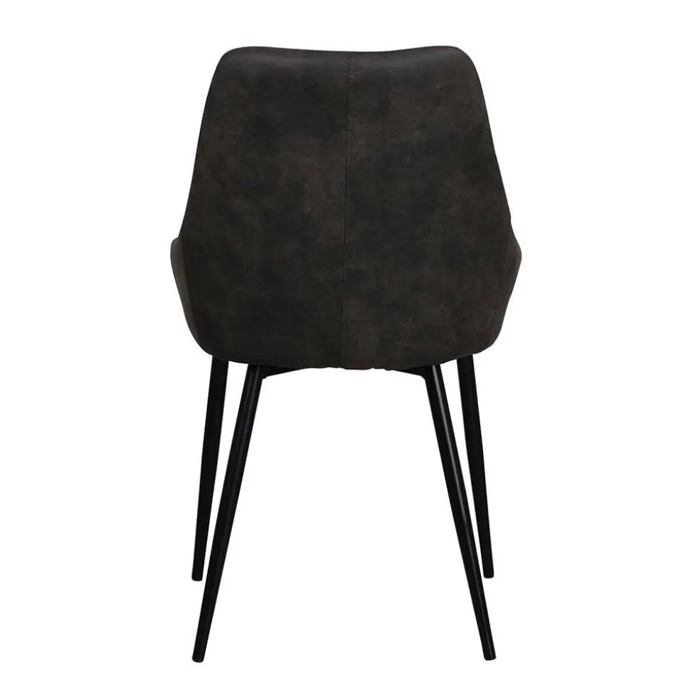 Eiche Rauchfarben Tisch & 6 Stühle Namac in Dunkelgrau (siebenteilig)