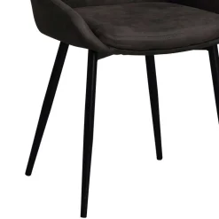 Eiche Rauchfarben Tisch & 6 Stühle Namac in Dunkelgrau (siebenteilig)