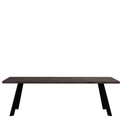 Eiche Rauchfarben Tisch & 6 Stühle Namac in Dunkelgrau (siebenteilig)