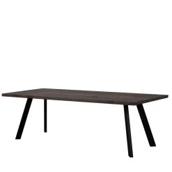 Eiche Rauchfarben Tisch & 6 Stühle Namac in Dunkelgrau (siebenteilig)