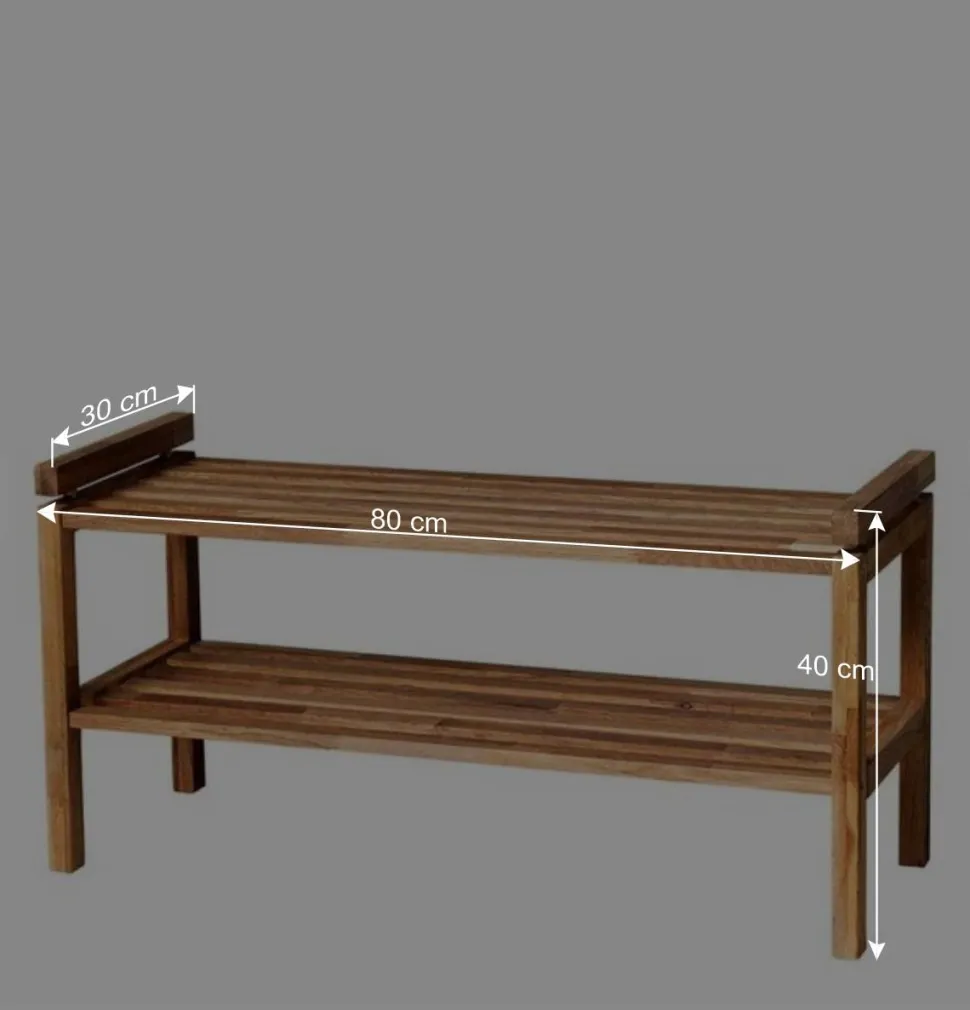 Eiche Schuhregal mit geölter Oberfläche - Helvana