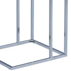 Eiche Sonoma Beistelltisch Balanza mit Bügelgestell verchromt