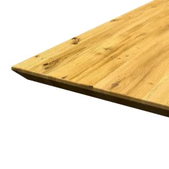 Eiche Tisch mit Schweizer Kante und X-Füßen - Tablona