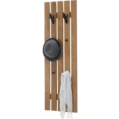 Eichenholz Garderobenpaneel mit Metallhaken - Gangizo