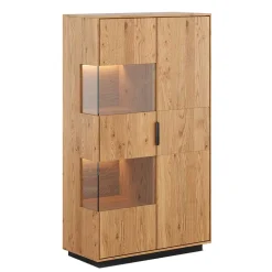 Eichenholz Highboard Vitrine modern - Judita