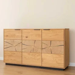 Eichenholz Sideboard mit Hirnholz Applikation - Deruta