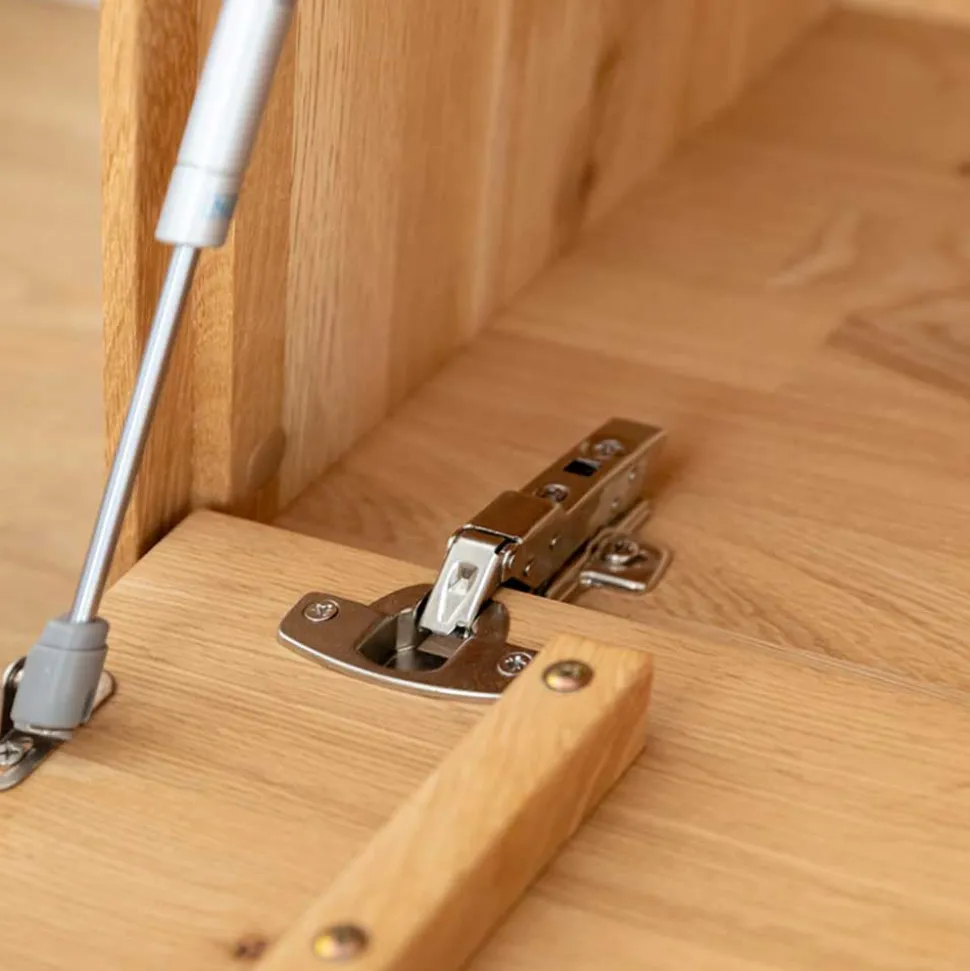 Eichenholz TV Board mit Hirnholz Applikation - Deruta