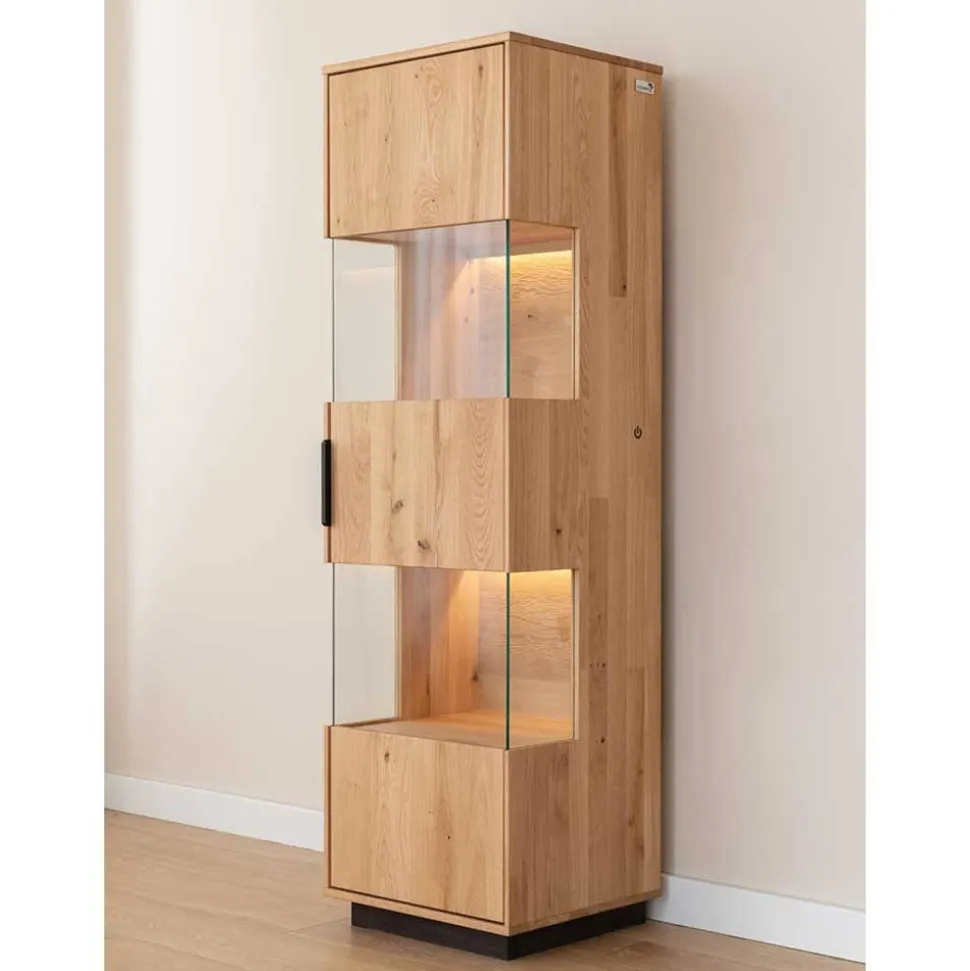 Eichenholz Vitrine mit LED Beleuchtung - Judita