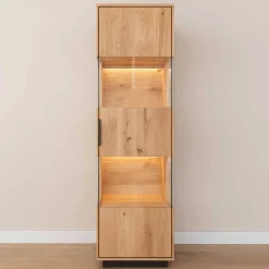 Eichenholz Vitrine mit LED Beleuchtung - Judita