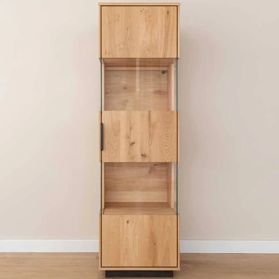 Eichenholz Vitrine mit LED Beleuchtung - Judita