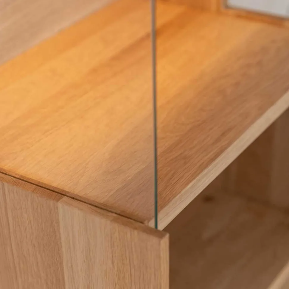 Eichenholz Vitrine mit LED Beleuchtung - Judita