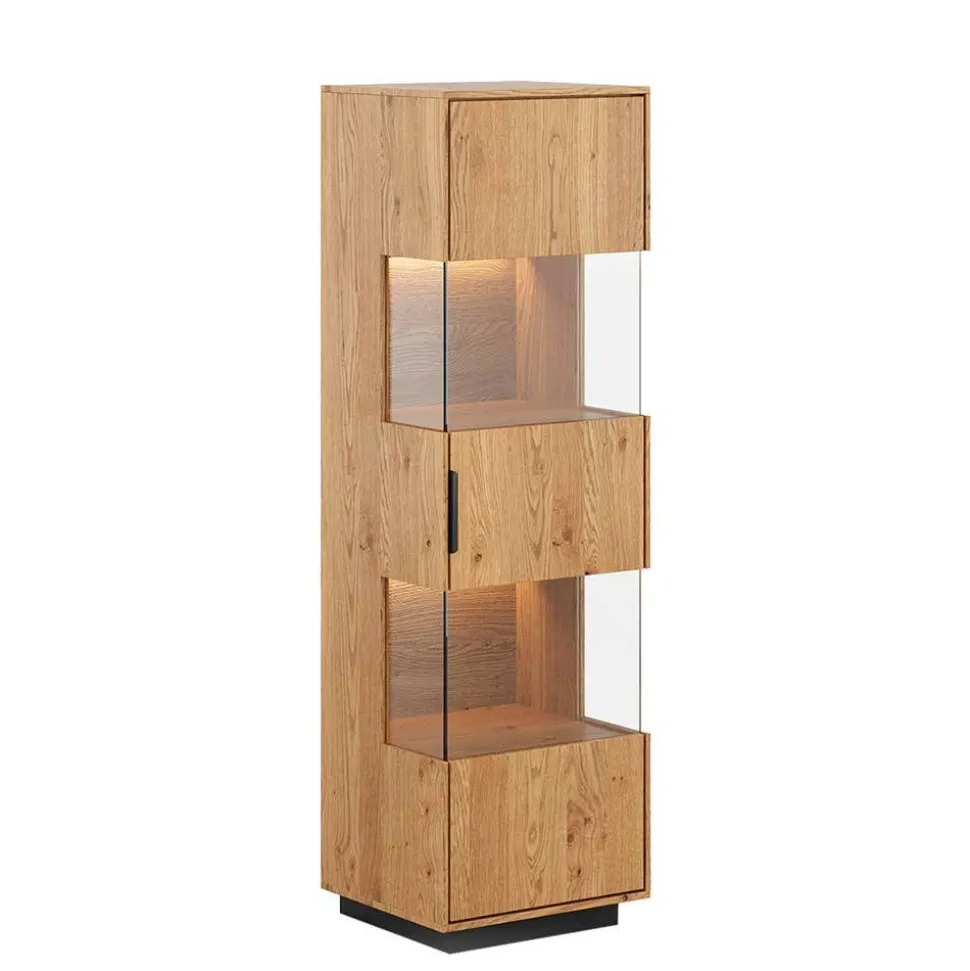 Eichenholz Vitrine mit LED Beleuchtung - Judita