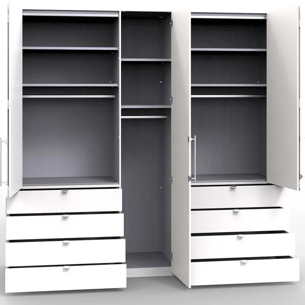 Einrichtung fürs Schlafzimmer in Beige - Lesegano (vierteilig)