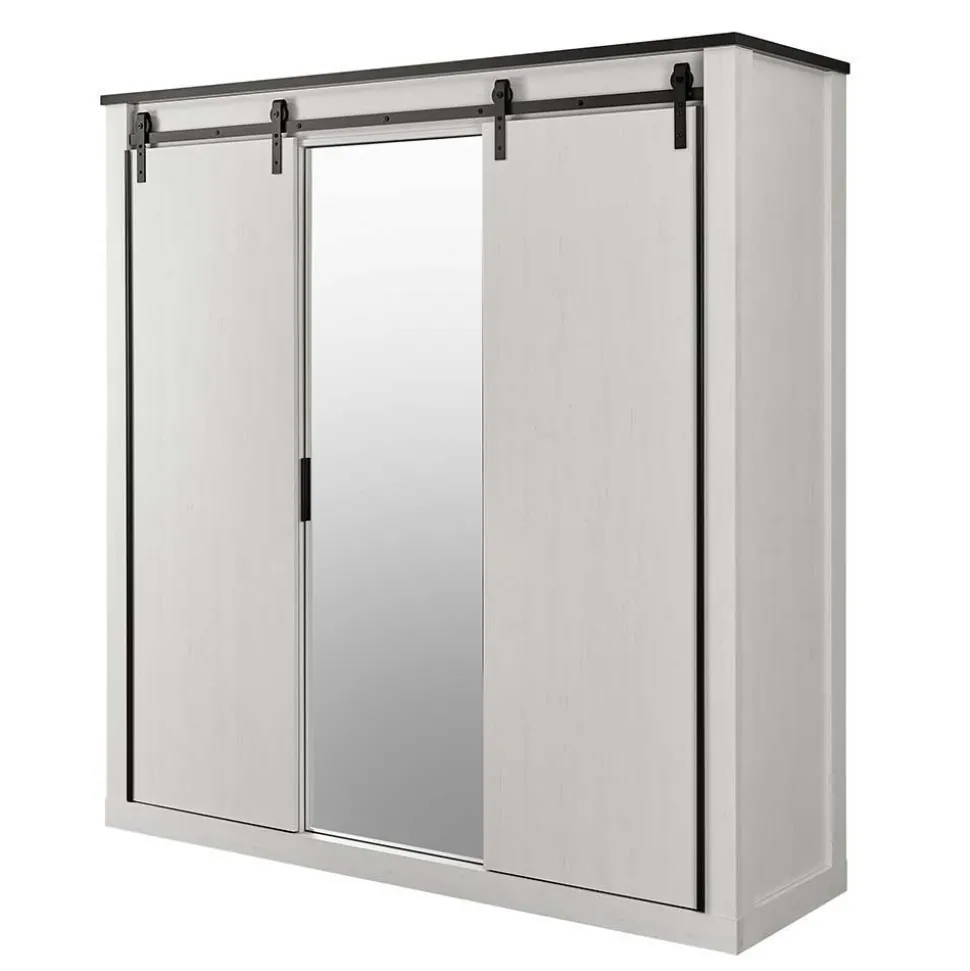 Einrichtungskombi Schlafzimmer in Weiß - Tramos (fünfteilig)