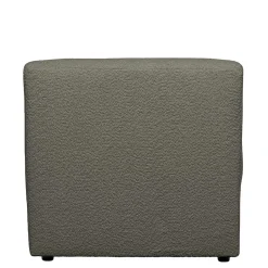 Einsitzer Couchmodul aus Boucle in Dunkelgrün - Racapulco