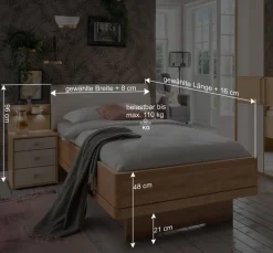Einzelbett & Nachtkommode als Set - Emdsiva (zweiteilig)