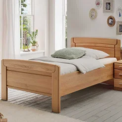 Einzelbett & Nachtkommode in Eiche - Sendician (zweiteilig)