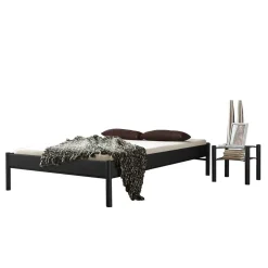 Einzelbett Lanuge aus schwarzem Metall (zweiteilig)