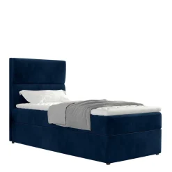 Einzel-Polsterbett in Dunkelblau - Teriako