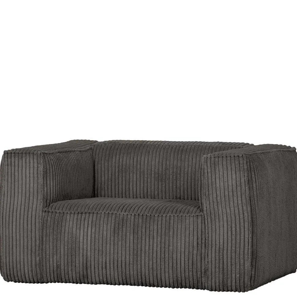 Einzelsessel in Dunkelgrau Cord Ribcord - Jailen