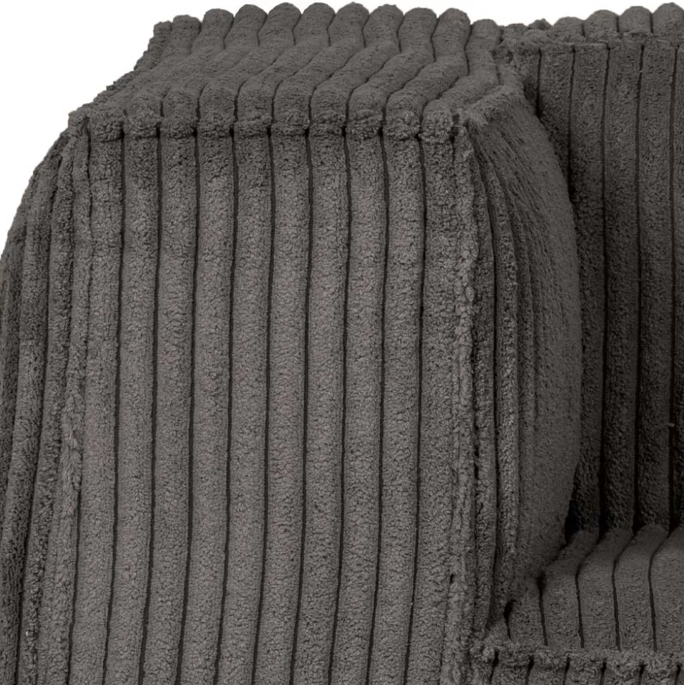 Einzelsessel in Dunkelgrau Cord Ribcord - Jailen