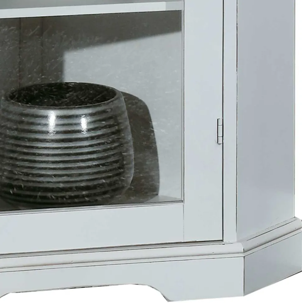 Elegante Eckvitrine im Vintage Landhaus Look - Zarinas