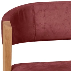 Elegante Esszimmer-Bank in Rot & Wildeiche - Ovenciana