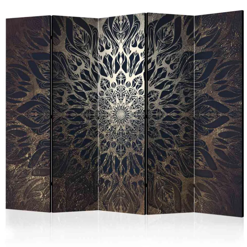 Elegante Trennwand in Braun & Gold - Arwen