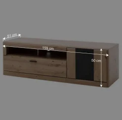 Elegante TV Bank in Eiche & Grau - Larinca