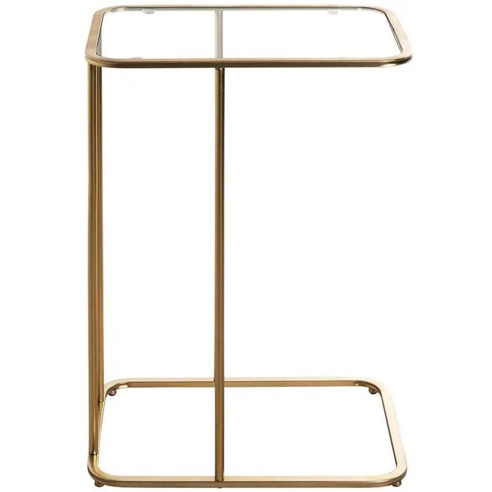 Eleganter Anstelltisch mit klarer Glasplatte - Finnca