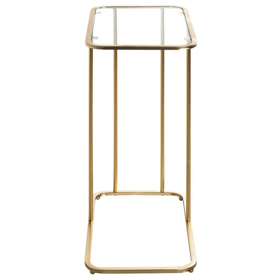 Eleganter Anstelltisch mit klarer Glasplatte - Finnca