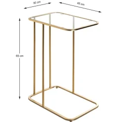 Eleganter Anstelltisch mit klarer Glasplatte - Finnca