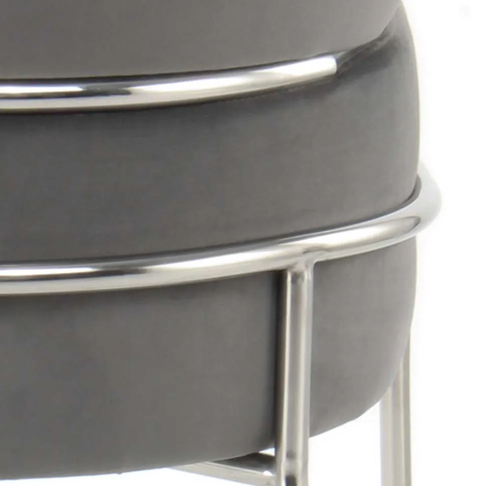 Eleganter Armlehnstuhl in Grau & Silber - Ecolosia