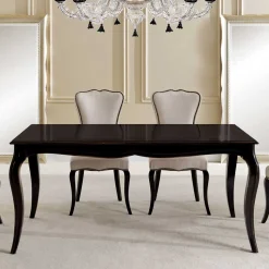 Eleganter Barocktisch in Dunkelbraun - Granita