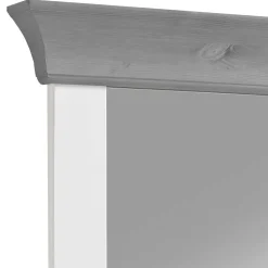 Eleganter Landhaus Spiegel in Weiß & Grau - Mirandesca