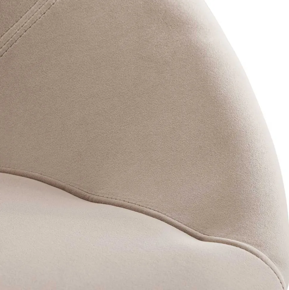 Eleganter Polsterstuhl in Beige Samt - Amando